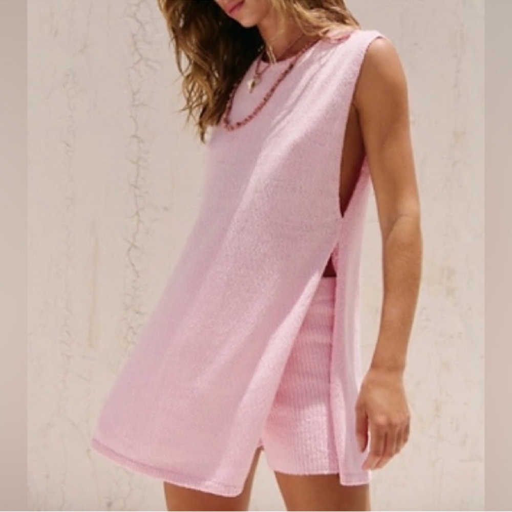Free People Pink Miranda Sweater Set